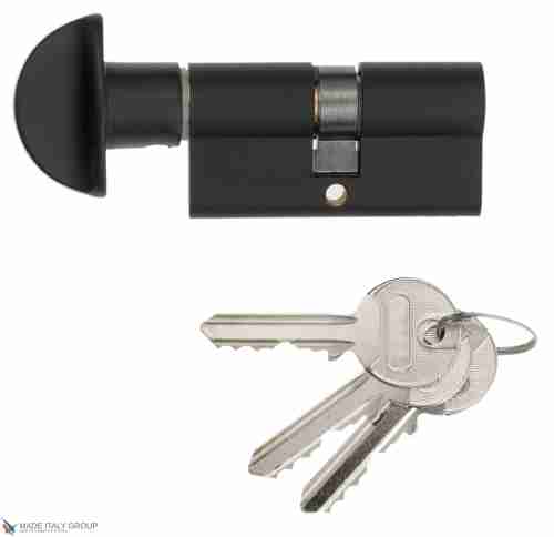 Цилиндровый механизм ключ-вертушка Venezia 25/10/25 черный