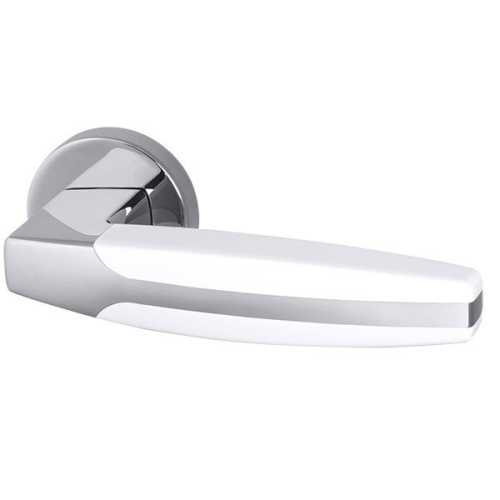 Комплект на 6 дверей - Ручка дверная межкомнатная Armadillo R.URB52.ARC CP/White-14 хром/белый