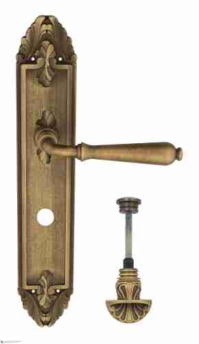 Дверная ручка Venezia "CLASSIC" WC-4 на планке PL90 матовая бронза