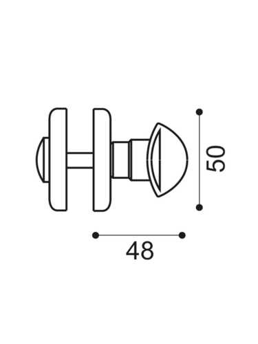 Завертка сантехническая Morelli Luxury LUX-WC-R4-LU NIS/NIK на круглой розетке цвет матовый никель/никель