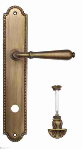 Дверная ручка Venezia "CLASSIC" WC-4 на планке PL98 матовая бронза