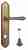 Дверная ручка Venezia "CLASSIC" WC-4 на планке PL98 матовая бронза