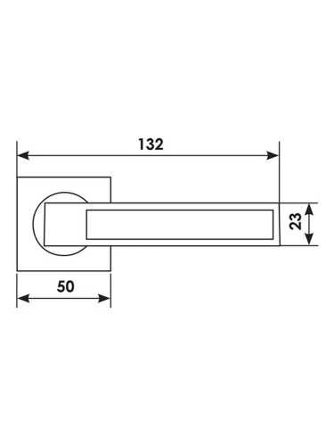 Ручка дверная Morelli Luxury DOLCE VITA S1 NIN раздельная на квадратной розетке, цвет черный никель, латунь