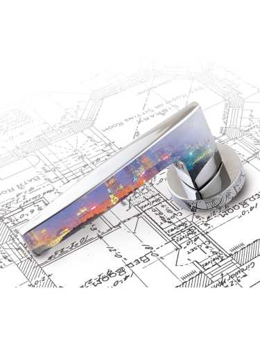 Ручка дверная Armadillo (Армадилло) межкомнатная R.URB52.SQUID (SQUID URB9) CP-8 хром  Набор 6