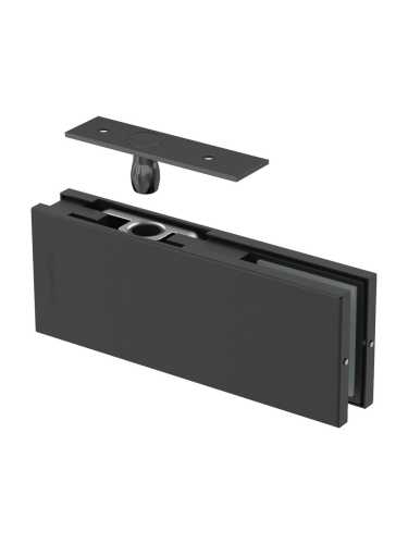 Петля верхняя Armadillo (Армадилло) с осью для стеклянной двери Range.GL.H20 BL черный