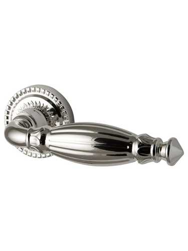 Ручка дверная межкомнатная Armadillo R.CL55.Bella SILVER-925 серебро 925 с Бесшумным замком Fuaro и Петлями Fuaro