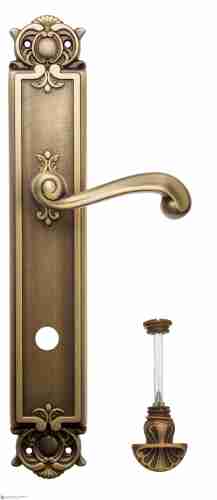 Дверная ручка Venezia "CARNEVALE" WC-4 на планке PL97 матовая бронза