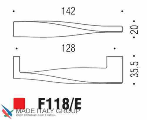 Ручка скоба модерн COLOMBO DESIGN F118E-NM матовый черный 128 мм