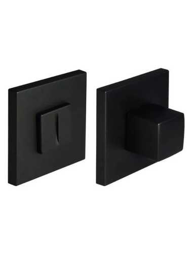 Комплект дверных ручек Morelli MH-53-S6 BL с заверткой MH-WC-S6 BL + магнитный замок M1895 BL, цвет черный