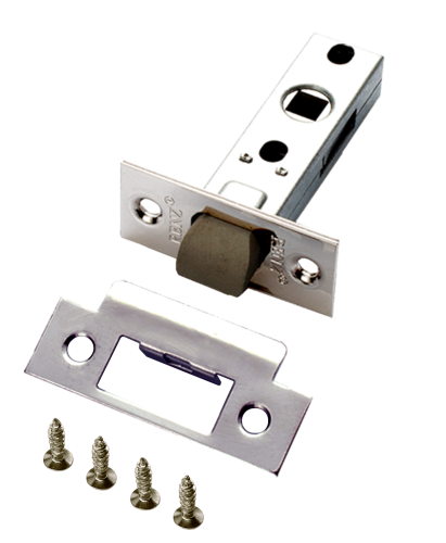 Защелка межкомнатная RENZ INL 5-45 plastic SN пластиковый язычок, никель матовый