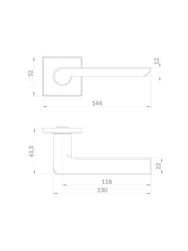 Ручка Punto (Пунто) раздельная K.EST.Q52.SANDY CP-8 хром