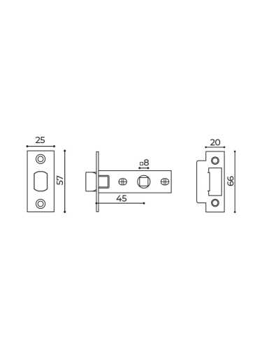 Защелка Ajax (Аякс) врезная PLASTLP45-8 (LP45-8) SSG сатин.золото