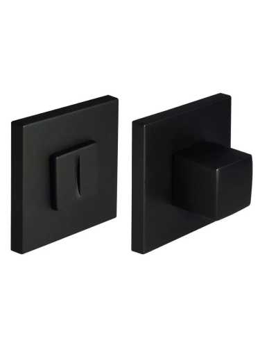 Комплект дверных ручек Morelli MH-51-S6 BL с заверткой MH-WC-S6 BL + магнитный замок M1895 BL, цвет черный