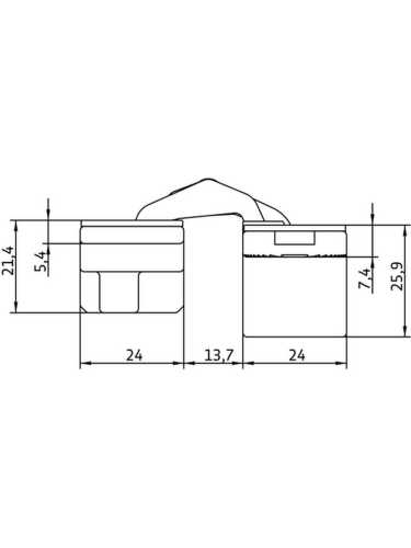 Петля скрытая Morelli HH-4 W врезная с 3D-регулировкой вес полотна до 40 кг, цвет белый