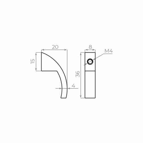 Ручка-кнопка Ajax (Аякс) мебельная MB-B-002 CP хром