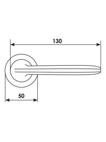 Ручка дверная Morelli Luxury SAND R2 NIS раздельная на круглой розетке, цвет матовый никель, латунь