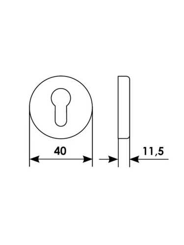 накладка на евроцилиндр Morelli Luxury LUX-KH-ANTI SSS, цвет матовая сталь