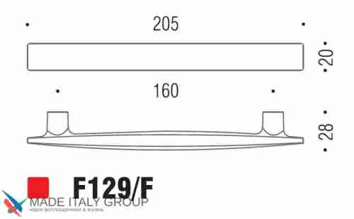 Ручка скоба модерн COLOMBO DESIGN F129F-CM матовый хром 160 мм
