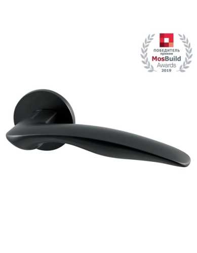 Комплект: Ручки Armadillo WAVE URS BL-26+Завертка+Бесшумный замок и Петли Fuaro/черный