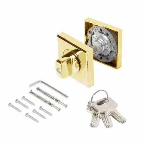 Завертка сантехническая Ajax (Аякс) с фиксацией ключом BK6.FIX.JK GP-5 золото