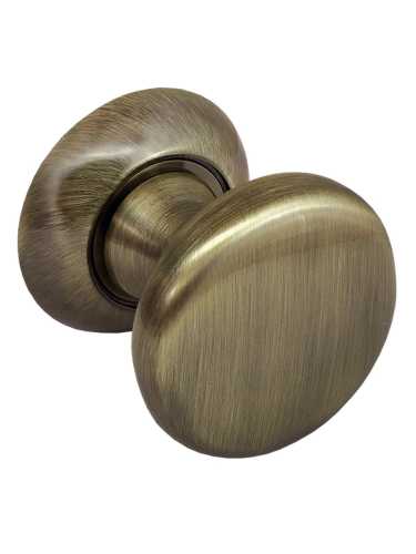 Ручка дверная круглая Morelli FOSTER MHR-1 AB на розетке, цвет - античная бронза