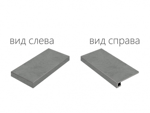 Ступень угловая левая Italon Materia Carbonio Scalino Angolare Sinistro 620070000812 120х33