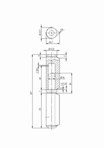 Петля приварная TRUDO D22x150S