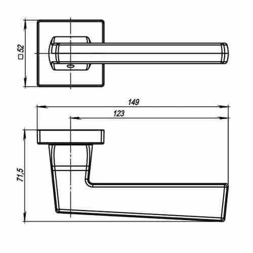 Комплект на 3 двери - Ручка дверная межкомнатная Armadillo Urban Groove USQ5 BB/SBB/BB -17 коричневая бронза