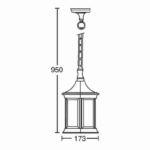 Уличный подвесной светильник Oasis Light 89805L 89805L Gb