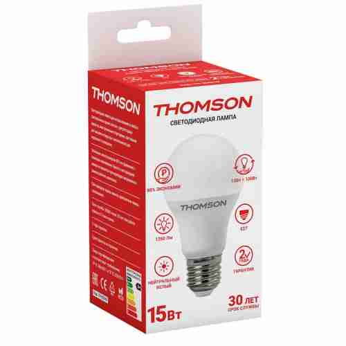 Лампа светодиодная Thomson E27 15W 4000K груша матовая TH-B2010