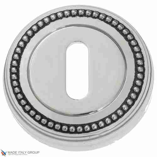 Накладка дверная под ключ буратино Venezia KEY-1 D3 натуральное серебро + черный (2шт.)