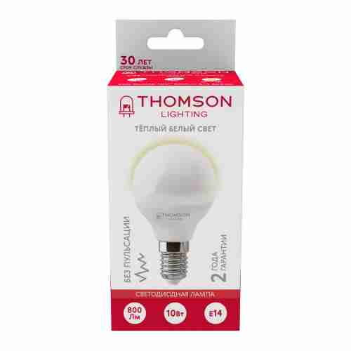Лампа светодиодная Thomson E14 10W 3000K шар матовая TH-B2035