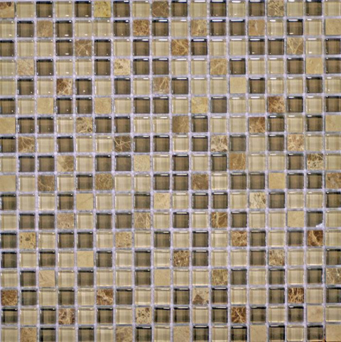 Мозаика Q-Stones стекло+камень QSG-060-15/8 30,5х30,5