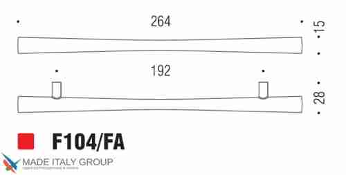 Ручка скоба модерн COLOMBO DESIGN F104FA-CM матовый хром 192 мм