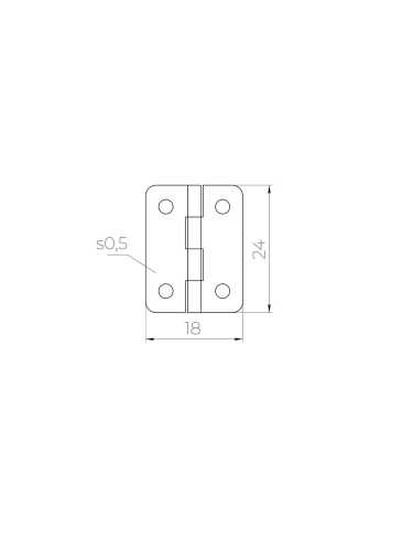 Петля Ajax (Аякс) карточная универсальная LM/IN18x24x0,5U YZN желтый цинк (4 шт)