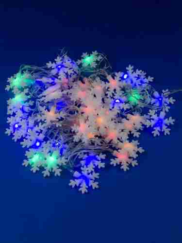 Светодиодная гирлянда Uniel Снежинки-3 220V разноцветный ULD-S0500-050/DTA Multi IP20 Snowflakes-3 UL-00007195