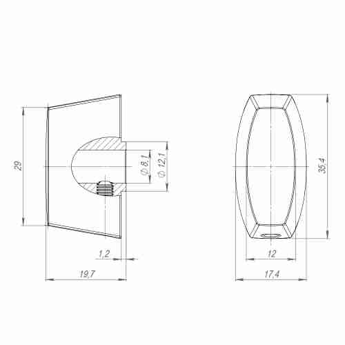 Вертушка на цилиндр T.Knob-Slim FSG-39 флорентийское золото