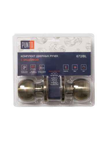 Ручка Punto (Пунто) защелка DK672/BL AB-ET (кл./фик.) бронза