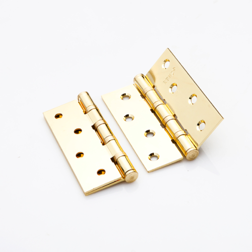 Петля стальная RENZ IN100-4BB FH PB 100*75*2,5, 4 подшипника, б/колп., латунь блестящая