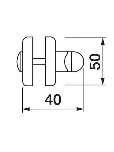 Завертка сантехническая Morelli Luxury LUX-WC-R4 CSA/CRO, цвет - матовый хром/хром