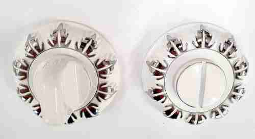 Завертка к ручкам RENZ INBK 10 SW/CP супер белый/хром блестящий