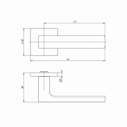 Комплект на 2 двери - Ручка дверная межкомнатная Armadillo SKY USS FSG-39 Флорентийское золото