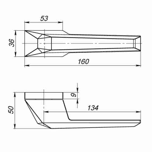 Комплект на 6 дверей - Ручки дверные межкомнатные Armadillo STONE UCS SN-3 матовый никель