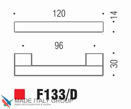 Ручка скоба модерн COLOMBO DESIGN F133D-CM матовый хром 96 мм