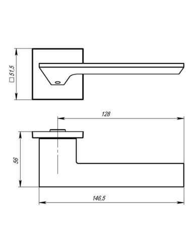 Комплект: Ручки Armadillo MIRAGE USS CP-8 + Завертка BK6.K.USS52 CP-8 хром