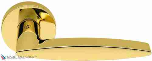 Дверная ручка на круглом основании COLOMBO Gaia GR11RSB-OL полированная латунь