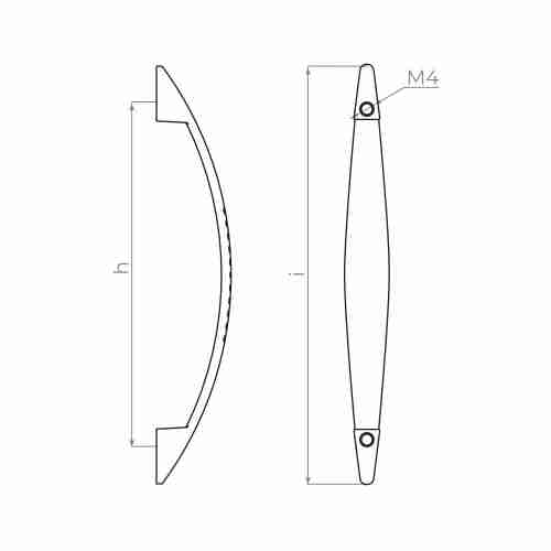 Ручка-скоба Ajax (Аякс) мебельная MB-H-002-96 мм CP хром
