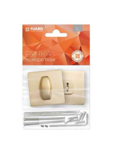 Ручка дверная Fuaro (Фуаро) межкомнатная K.SL52.PRIZMA (PRIZMA SL) SSG-39 сатинированное золото  Набор 2