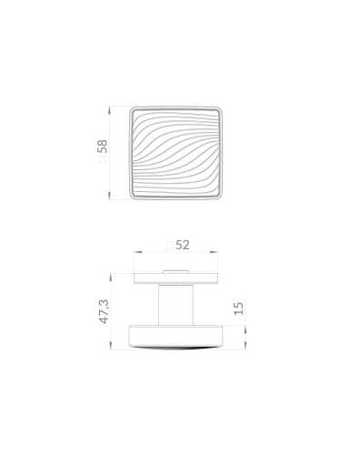 Ручка Punto (Пунто) раздельная K.EST.Q52.GIPNOZ SSG/BL-39 сатинированное золото/черный