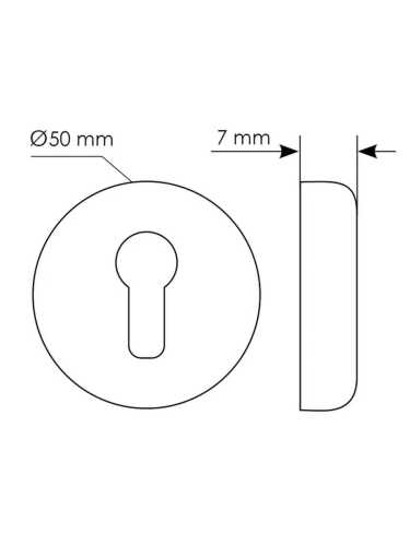 Накладка на замок Morelli Luxury LUX-KH-R5 CRO круглая под евроцилиндр, цвет хром